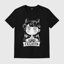 Мужская футболка хлопок Взволнованная Коми-сан