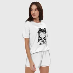 Женская пижама с шортиками хлопок Взволнованная Коми-сан - фото 2