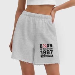 Женские шорты oversize футер хлопок Born In The USSR 1987 Limited Edition - фото 2