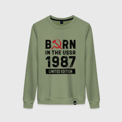 Женский свитшот хлопок Born In The USSR 1987 Limited Edition