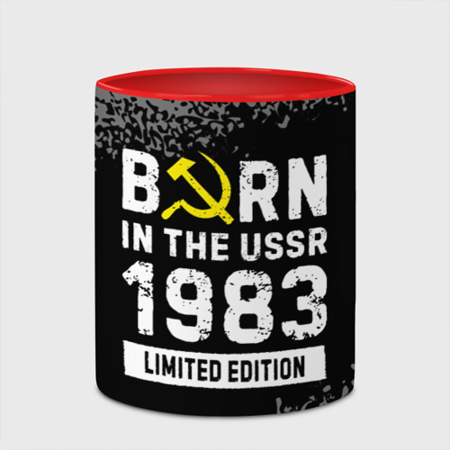 Кружка с полной запечаткой Born In The USSR 1983 year Limited Edition, цвет белый + красный - фото 4