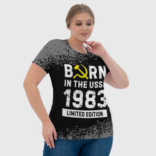 Женская футболка 3D Born In The USSR 1983 year Limited Edition, цвет 3D печать - фото 6