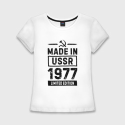 Женская футболка хлопок Slim Made In USSR 1977 Limited Edition
