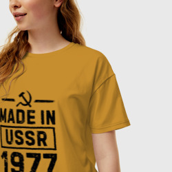 Женская футболка хлопок Oversize Made In USSR 1977 Limited Edition - фото 2