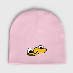 Детская шапка демисезонная Утиная морда duck face