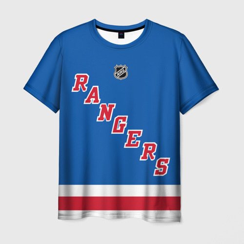 Мужская футболка с принтом Артемий Панарин Rangers, вид спереди №1
