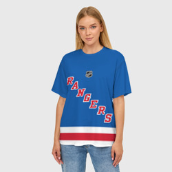 Женская футболка oversize 3D Артемий Панарин Rangers - фото 2