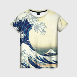 Женская футболка 3D Великая волна