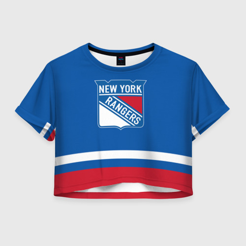 Женская футболка Crop-top 3D New York Rangers Панарин, цвет 3D печать