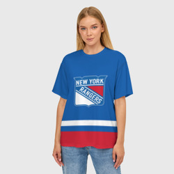 Женская футболка oversize 3D New York Rangers Панарин - фото 2