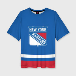 Женская футболка oversize 3D New York Rangers Панарин