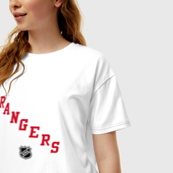 Женская футболка хлопок Oversize New York Rangers NHL - фото 2