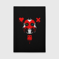 Обложка для автодокументов Love death and robots белый робот c крестом на лице