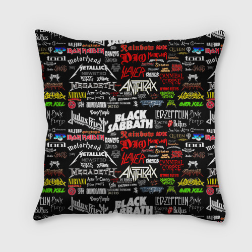 Подушка 3D The texture of musical rock bands - фото 2