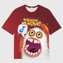 Женская футболка oversize 3D My singing monster
