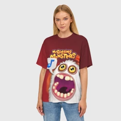 Женская футболка oversize 3D My singing monster - фото 2