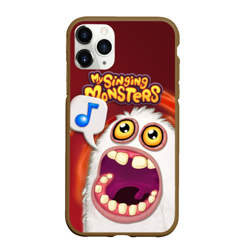 Чехол для iPhone 11 Pro Max матовый My singing monster, цвет коричневый