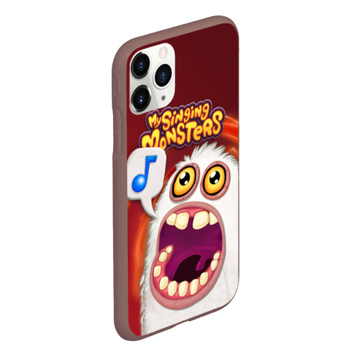 Чехол для iPhone 11 Pro Max матовый My singing monster, цвет коричневый - фото 3