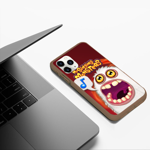 Чехол для iPhone 11 Pro Max матовый My singing monster, цвет коричневый - фото 5