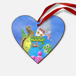 Деревянная игрушка Сердце Мои поющие монстры