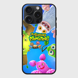 Чехол силиконовый для Apple iPhone 15 Pro матовый Мои поющие монстры