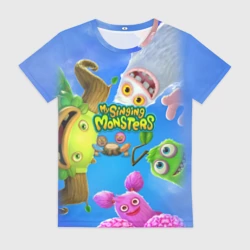 Женская футболка 3D Мои поющие монстры