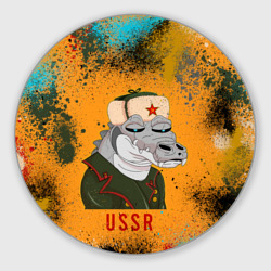 Круглый коврик для мышки Nft token art USSR