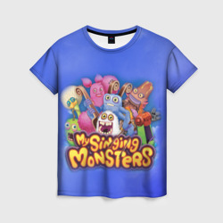 Женская футболка 3D My singing monsters поющие монстры