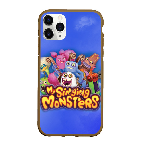 Чехол для iPhone 11 Pro Max матовый My singing monsters поющие монстры, цвет коричневый