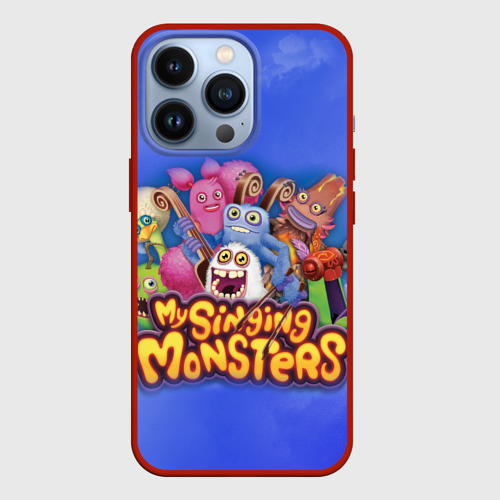 Чехол для iPhone 13 Pro My singing monsters поющие монстры, цвет красный