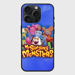 Чехол силиконовый для Apple iPhone 15 Pro матовый My singing monsters поющие монстры