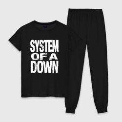 Женская пижама хлопок System of a Down логотип