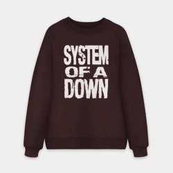 Мужской свитшот oversize без начеса хлопок System of a Down логотип