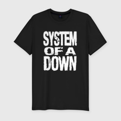 Мужская футболка хлопок Slim System of a Down логотип