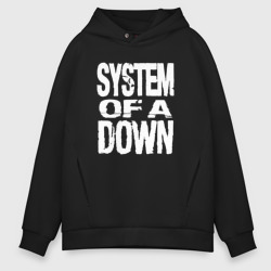 Мужское худи Oversize хлопок System of a Down логотип