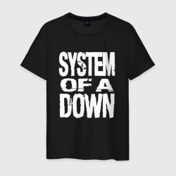 Мужская футболка хлопок System of a Down логотип