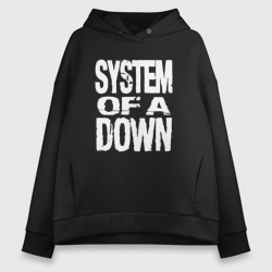 Женское худи Oversize хлопок System of a Down логотип