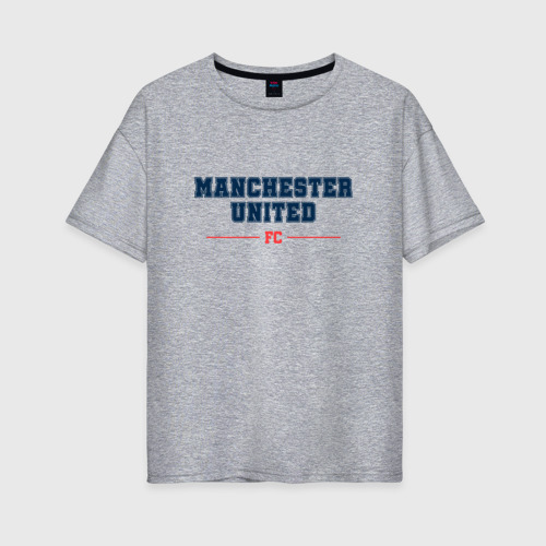 Женская футболка хлопок Oversize с принтом Manchester United FC Classic, вид спереди #2
