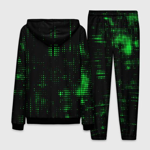Мужской костюм 3D Tesla Зеленые точки, цвет черный - фото 2