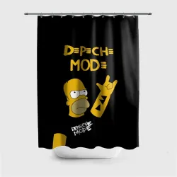 Штора 3D для ванной Depeche Mode Гомер Симпсон рокер