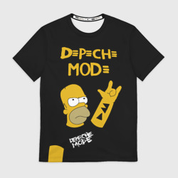 Мужская футболка 3D Depeche Mode Гомер Симпсон рокер