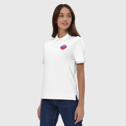 Женское поло хлопок Retrowave Tokyo - фото 2