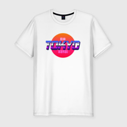 Мужская футболка хлопок Slim Retrowave Tokyo