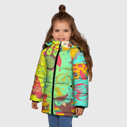Зимняя куртка для девочек 3D Весёлые совы - фото 2