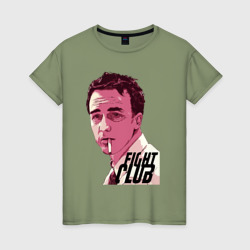 Fight club - Edward Norton – Женская футболка хлопок с принтом купить со скидкой в -20%