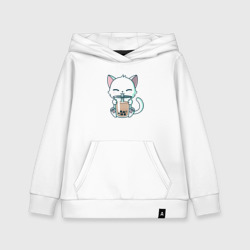 Детская толстовка хлопок Котик с Бабл ти