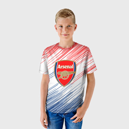 Детская футболка 3D Арсенал Arsenal logo, цвет 3D печать - фото 3