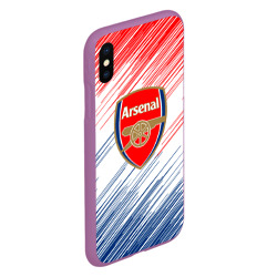 Чехол для iPhone XS Max матовый Арсенал Arsenal logo - фото 2