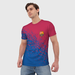 Мужская футболка 3D Barcelona маленькое лого - фото 2