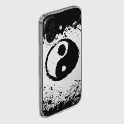 Чехол для iPhone 16 силиконовый с защитой камеры Инь Янь Гранж - фото 2
